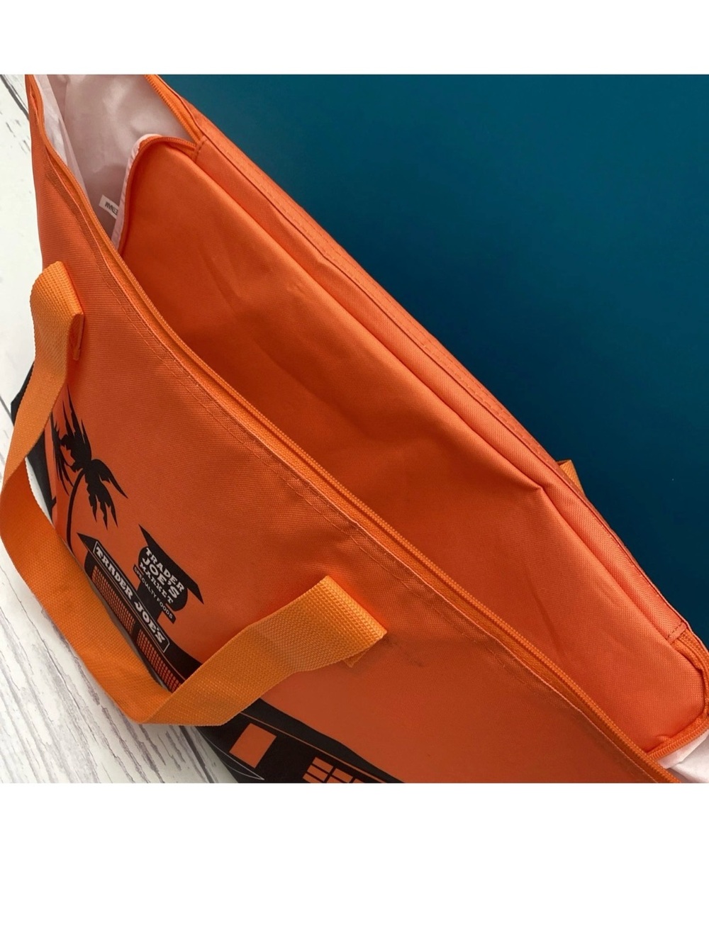 Trader Joes RARE ORANGE INSULATED 8 GALLON TOTE.